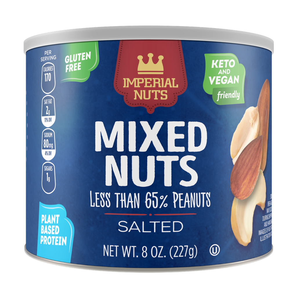 מיקס בוטנים ואגוזים מומלחים 225 גרם