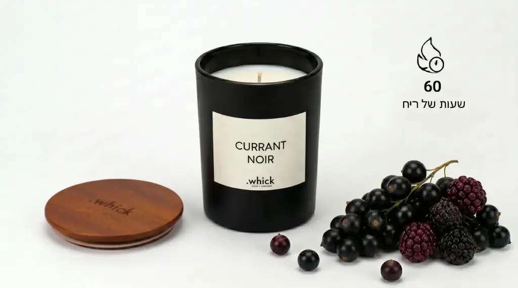 נר בניחוח CURRANT NOIR מבית Whick