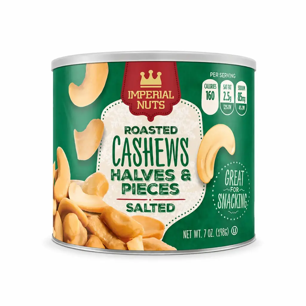 חצאי קשיו ושברי קשיו מומלחים 200 גרם