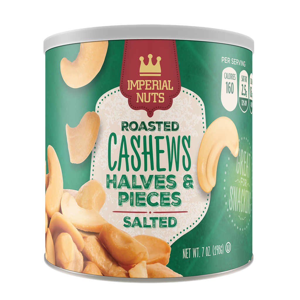 חצאי קשיו ושברי קשיו מומלחים 200 גרם