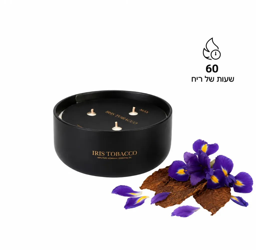 [280039] נר בניחוח בושם IRIS TABACCO מבית Whick  